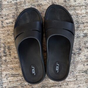 JBU Black Casual Slide Sandals